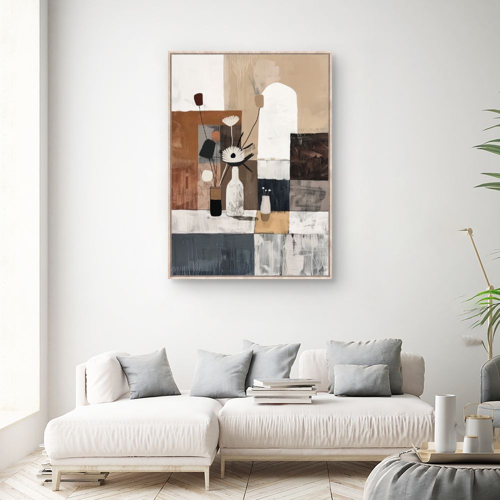 Schilderij "Elegante abstracte bloemen"