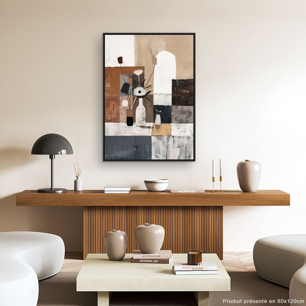 Schilderij "Elegante abstracte bloemen"