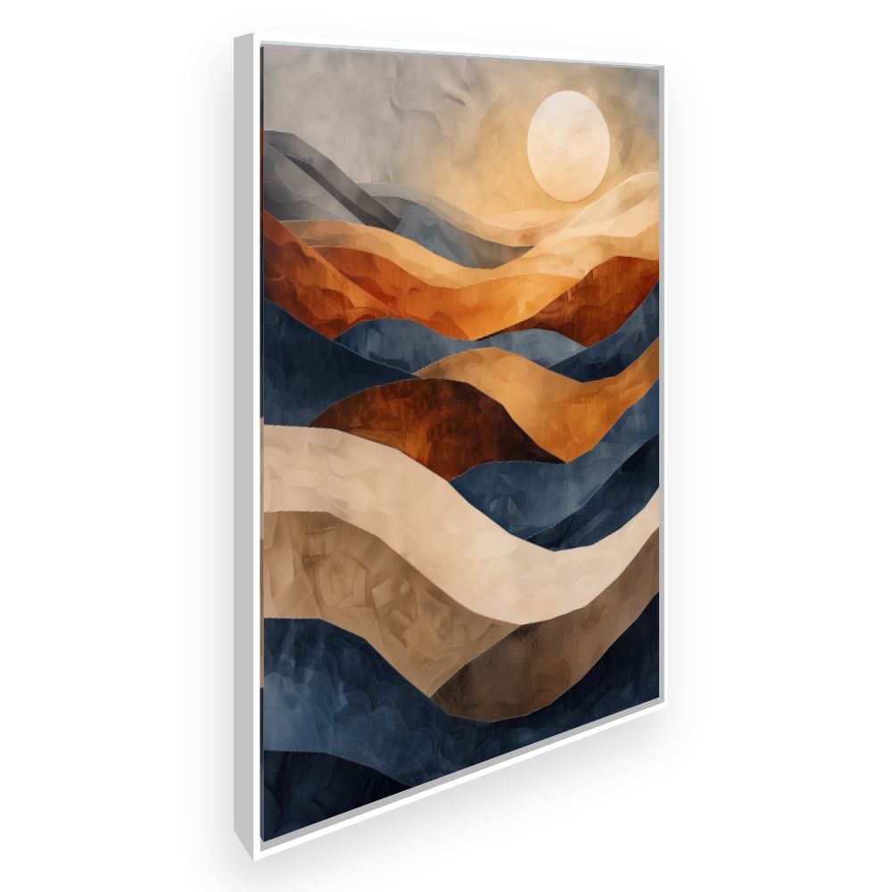 Toile Paysage abstrait serein – toile cadre blanc (slide 2)