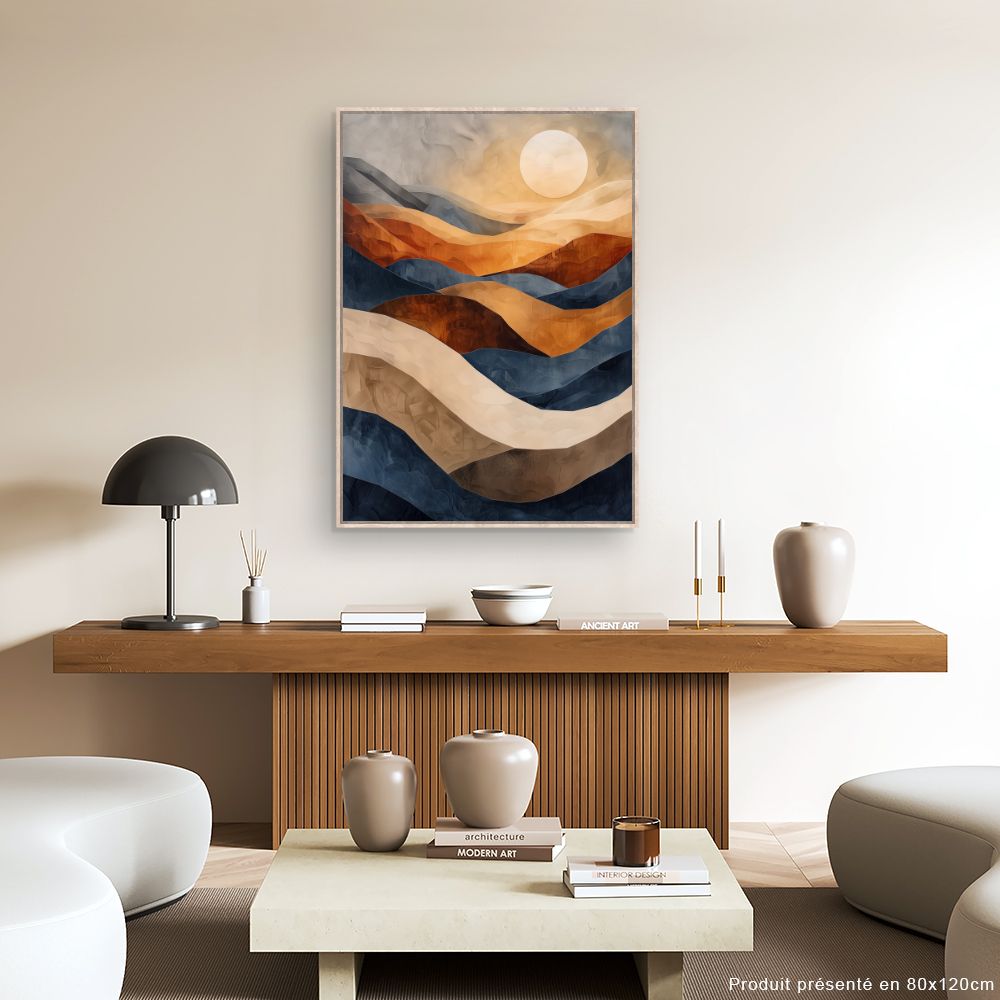 Toile "Paysage abstrait serein"