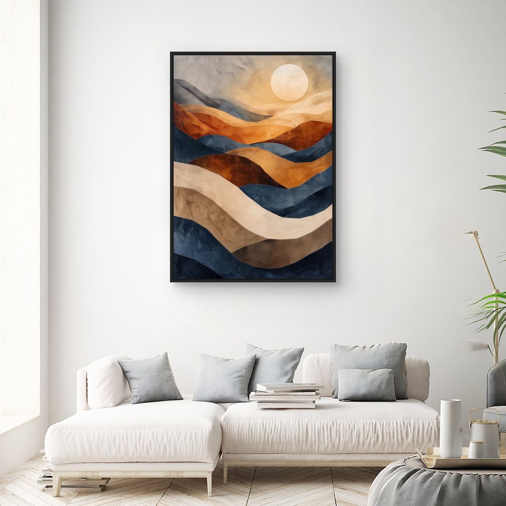 Toile "Paysage abstrait serein"
