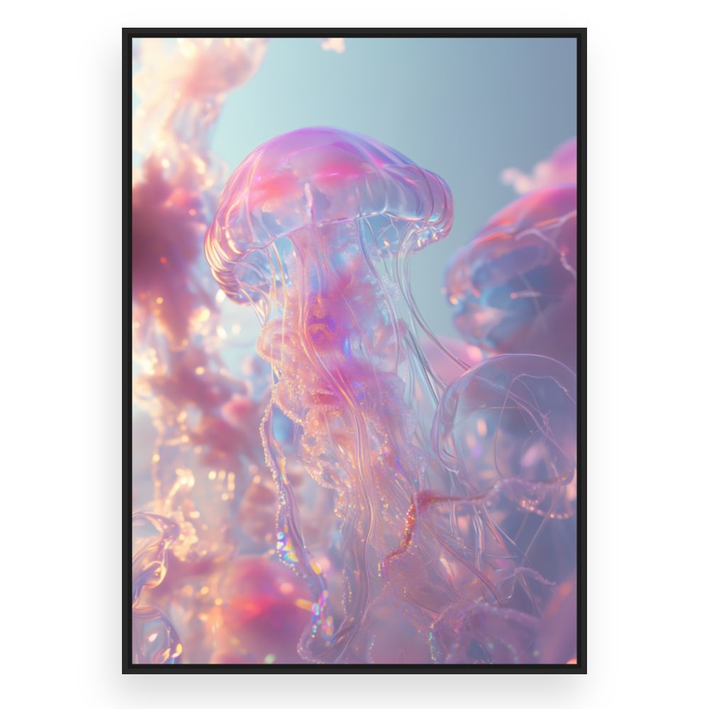 Toile Méduse éthérée – toile cadre noir (slide 3)