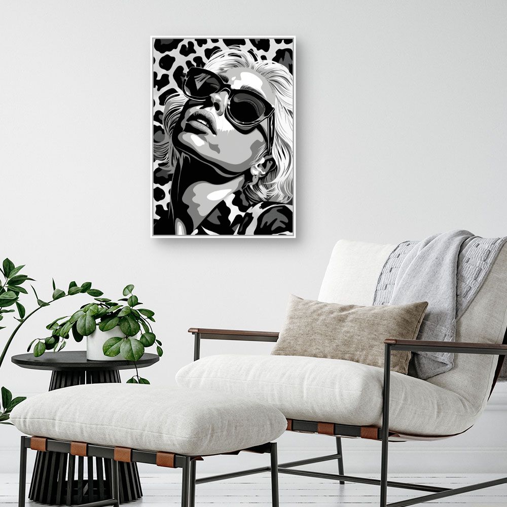 Schilderij "Monochroom Elegance"