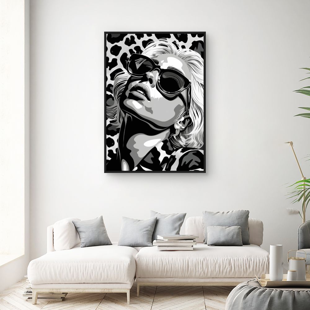 Schilderij "Monochroom Elegance"