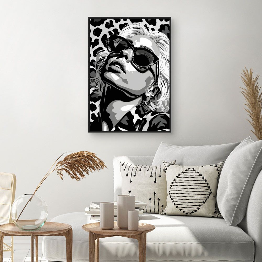 Schilderij "Monochroom Elegance"