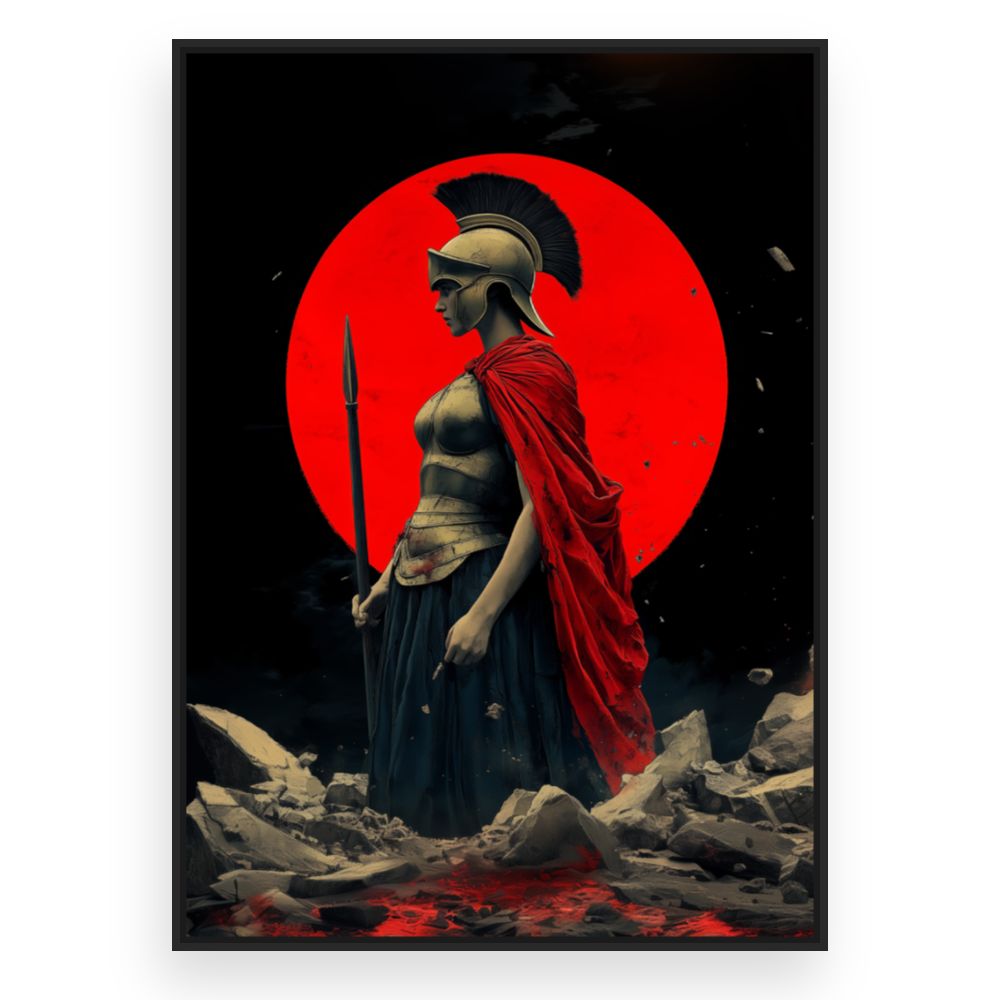 Toile Guerrier envoûtant – toile cadre noir (slide 3)
