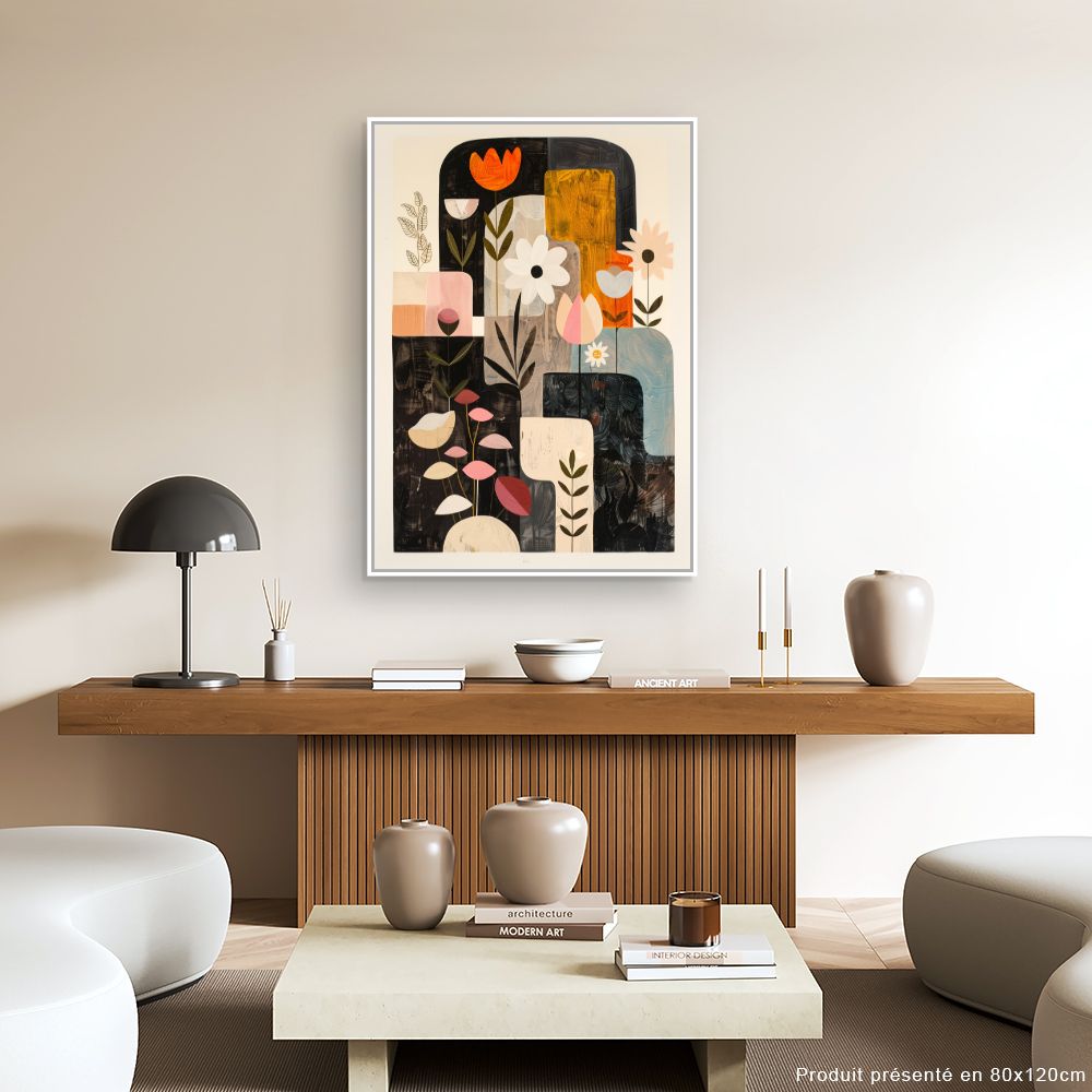 Toile "Fleurs abstraites"