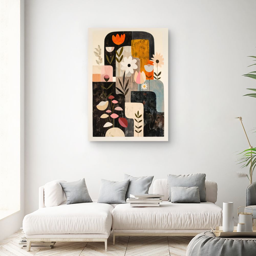 Toile "Fleurs abstraites"