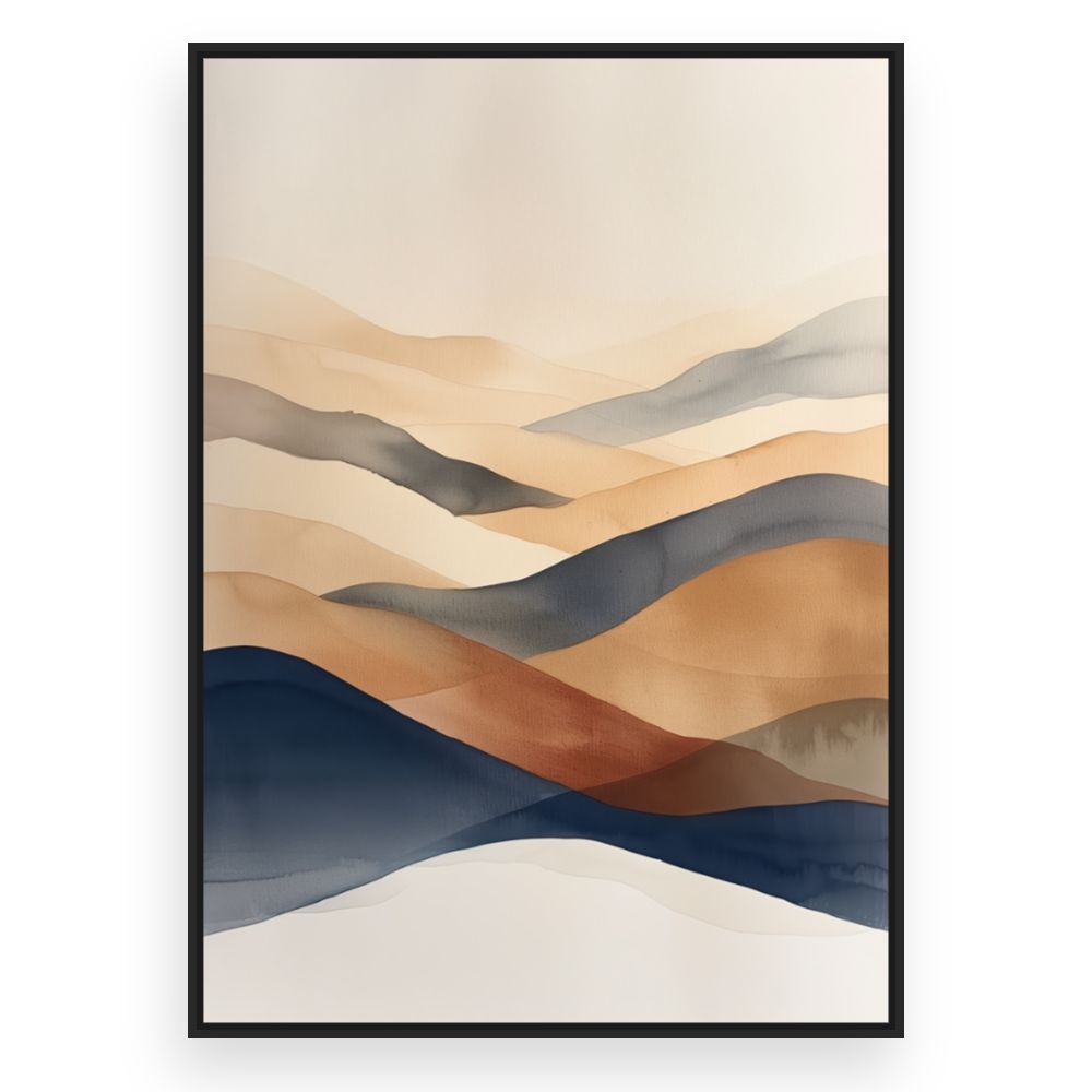 Toile Paysages ondulants – toile cadre noir (slide 3)