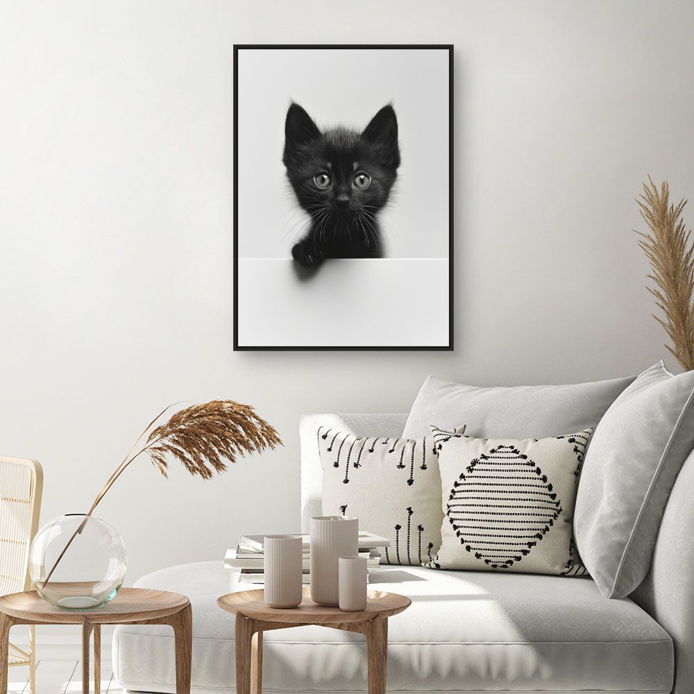 Toile "Chaton curieux"