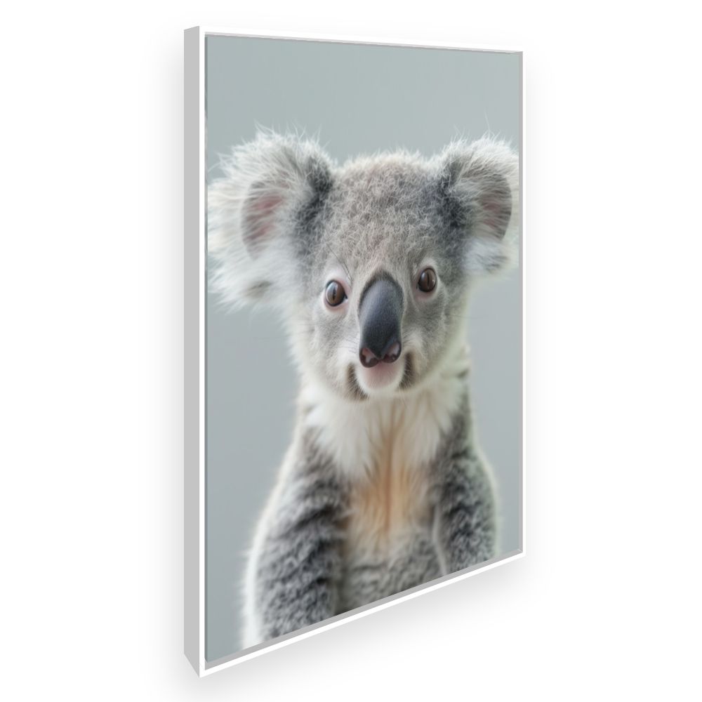 Toile Adorable koala regard – toile cadre blanc (slide 2)