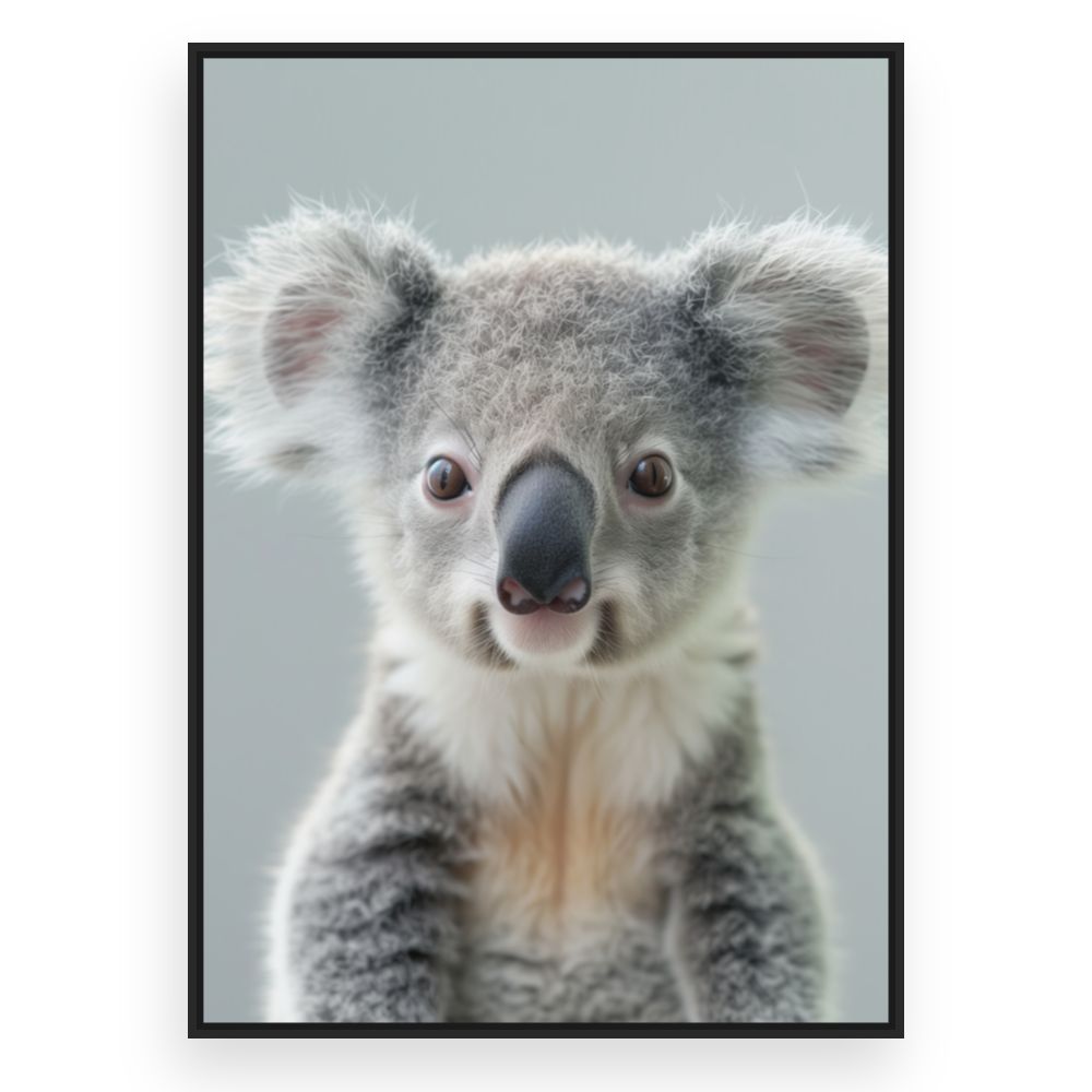 Toile Adorable koala regard – toile cadre noir (slide 3)