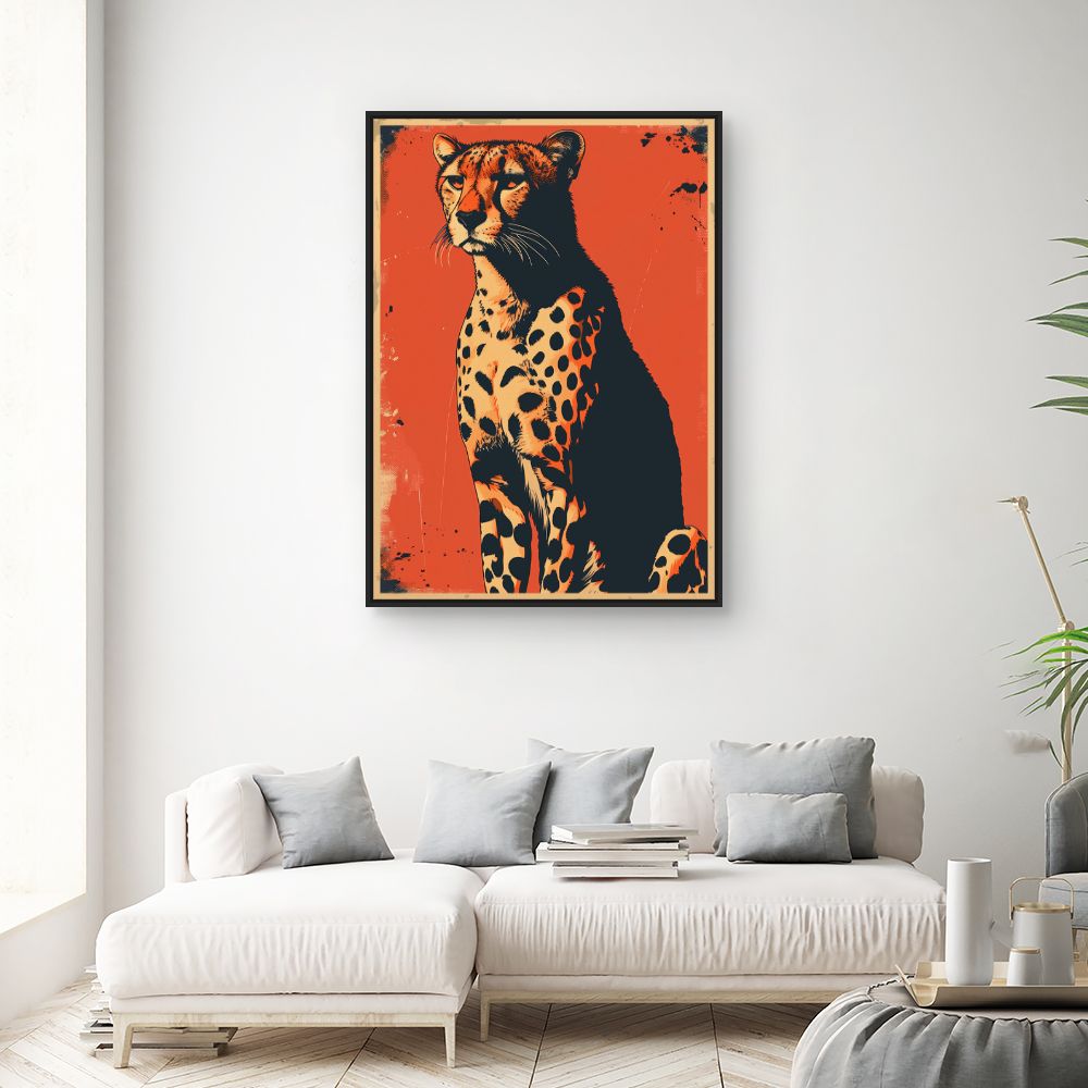 Toile "Guépard saisissant"