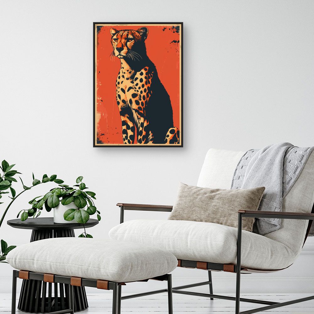 Toile "Guépard saisissant"
