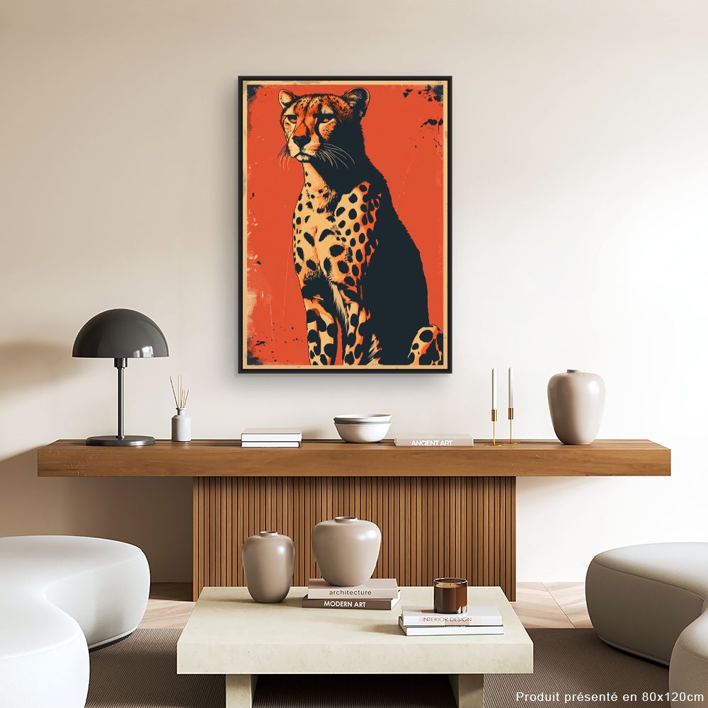 Toile "Guépard saisissant"