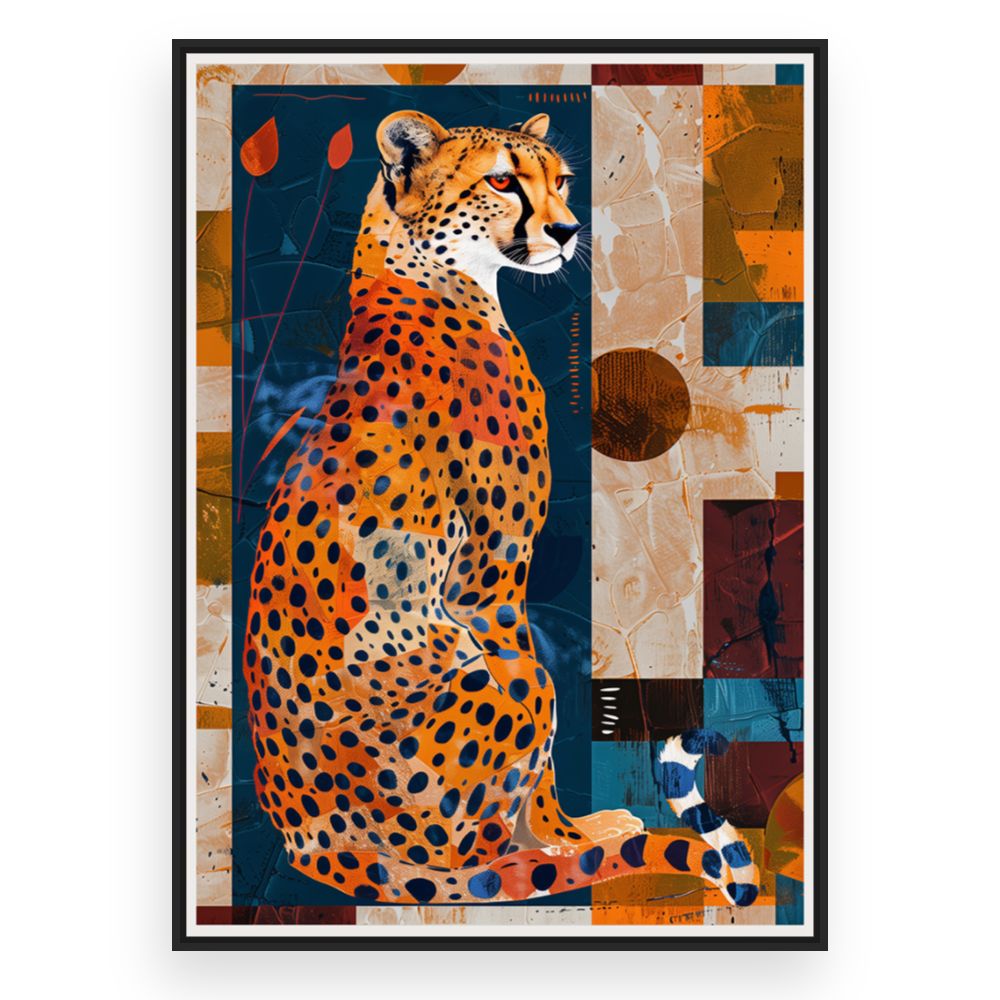 Toile Éclat de guépard – toile cadre noir (slide 3)