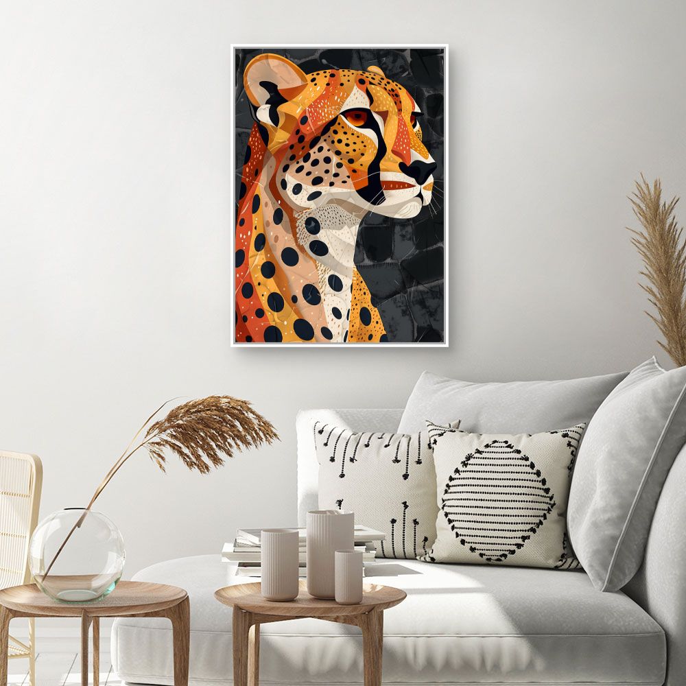 Toile "Élégant guépard stylisé"
