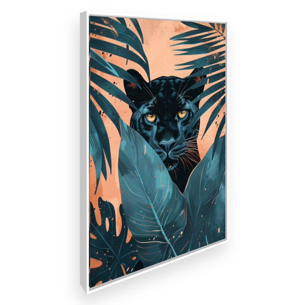 Toile Panthère mystique – toile cadre blanc (slide 2)