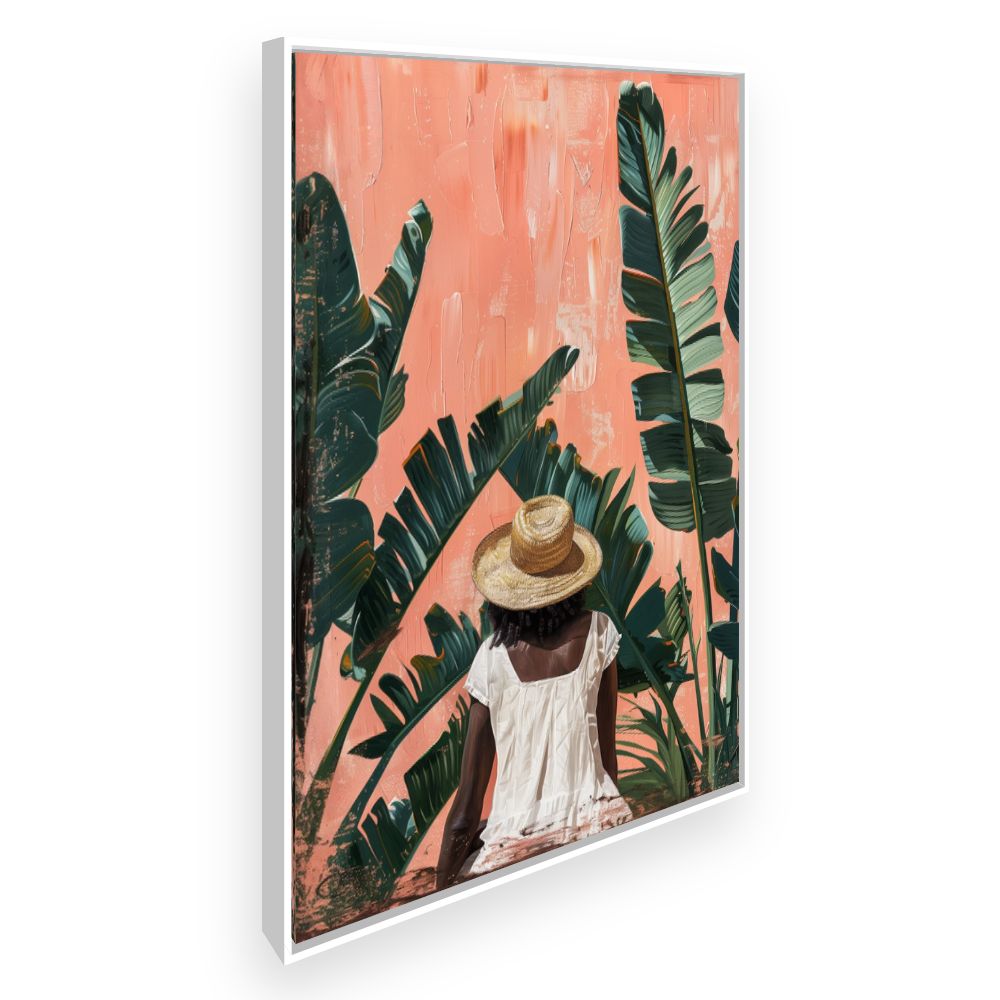 Toile Évasion tropicale – toile cadre blanc (slide 2)