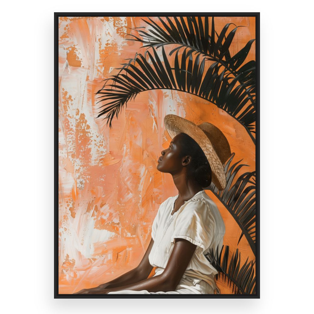Toile Élégance tropicale – toile cadre noir (slide 3)