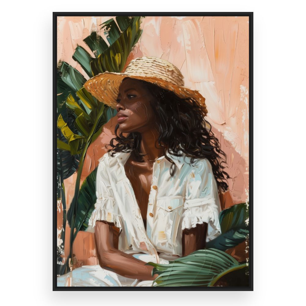 Toile Élégance estivale – toile cadre noir (slide 3)