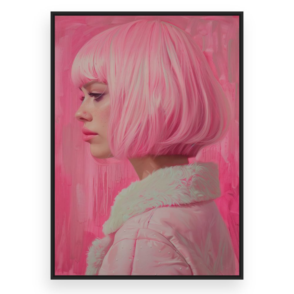 Toile Portrait audacieux – toile cadre noir (slide 3)