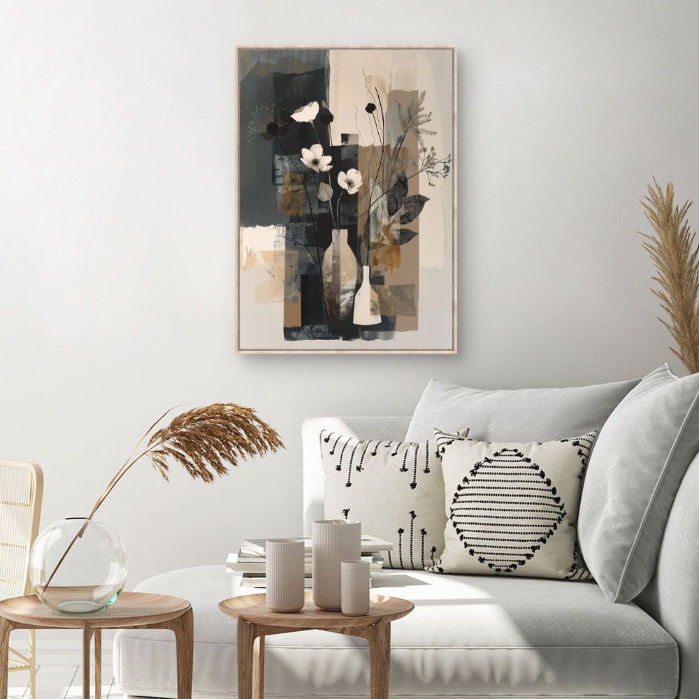 Toile Tulipes élégantes – toile cadre naturel (slide 1, 60×90)