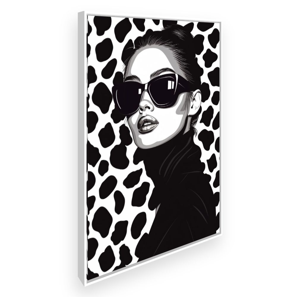 Toile Élégance glamour – toile cadre blanc (slide 2)