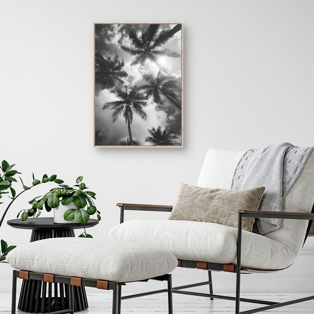 Toile "Palmiers au crépuscule"