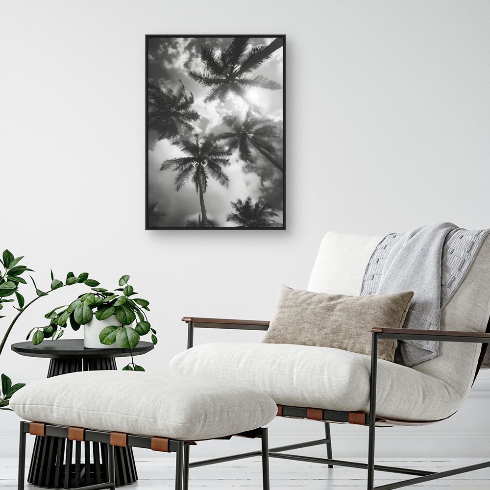 Toile "Palmiers au crépuscule"