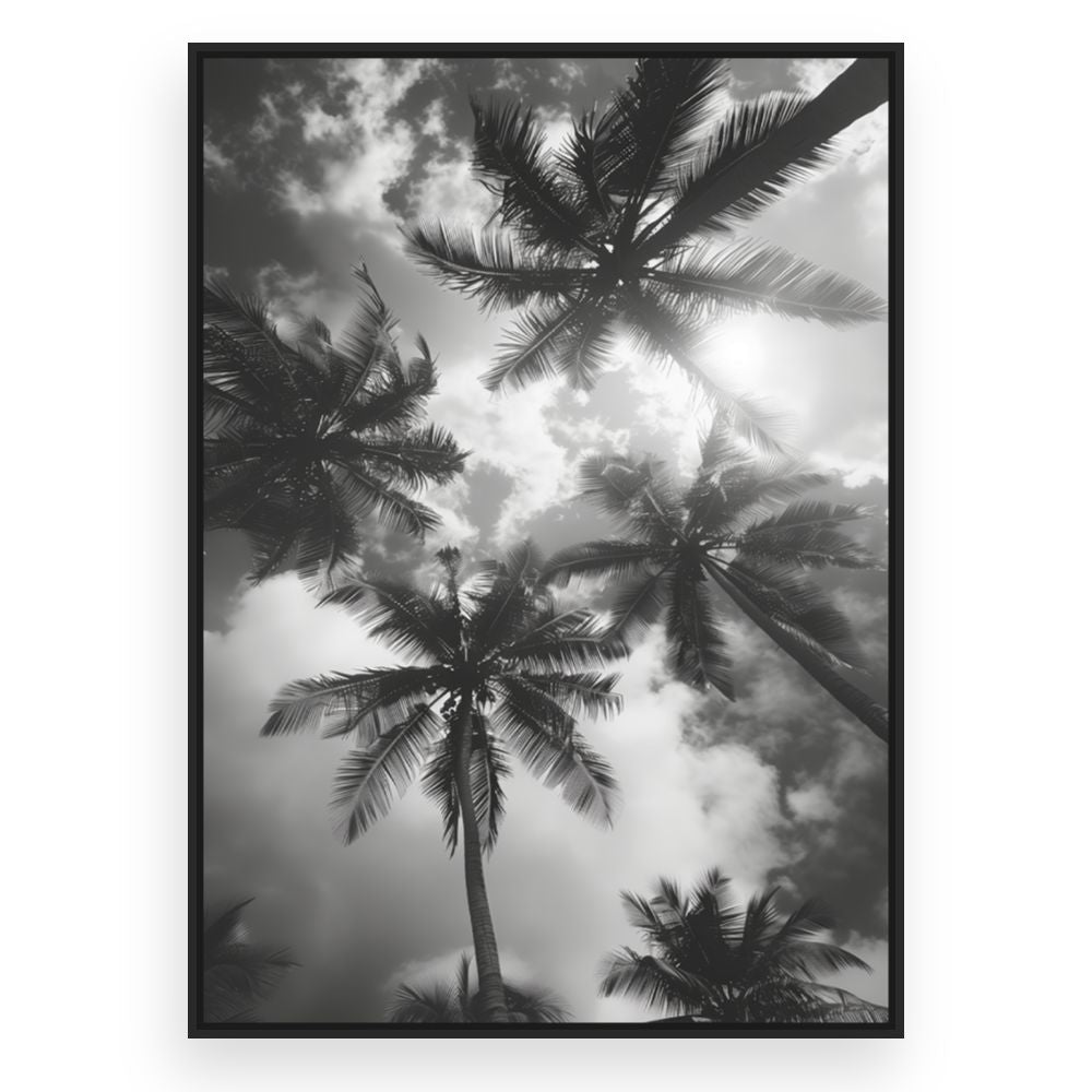 Toile Palmiers au crépuscule – toile cadre noir (slide 3)