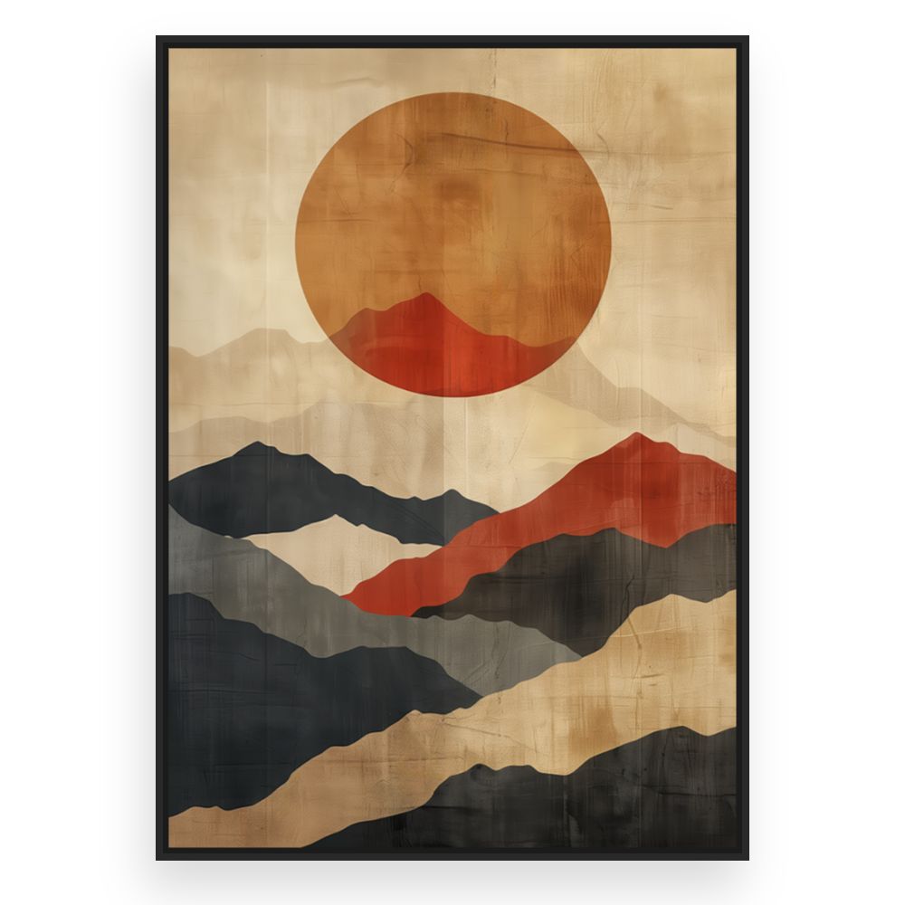 Toile Coucher de soleil – toile cadre noir (slide 3)