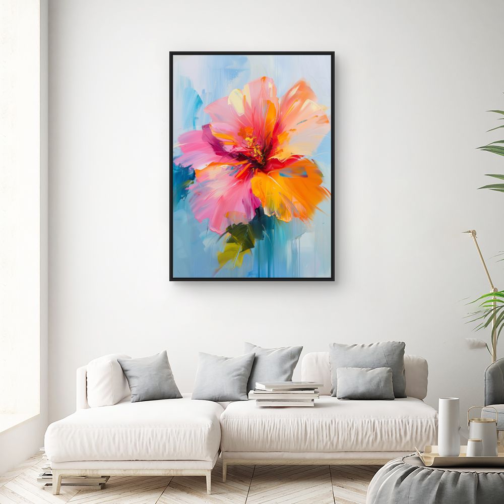 Schilderij "Stralende bloem"