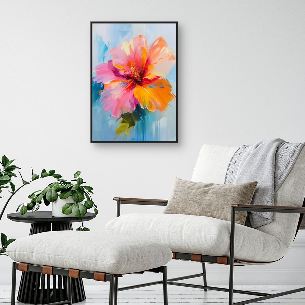 Schilderij "Stralende bloem"