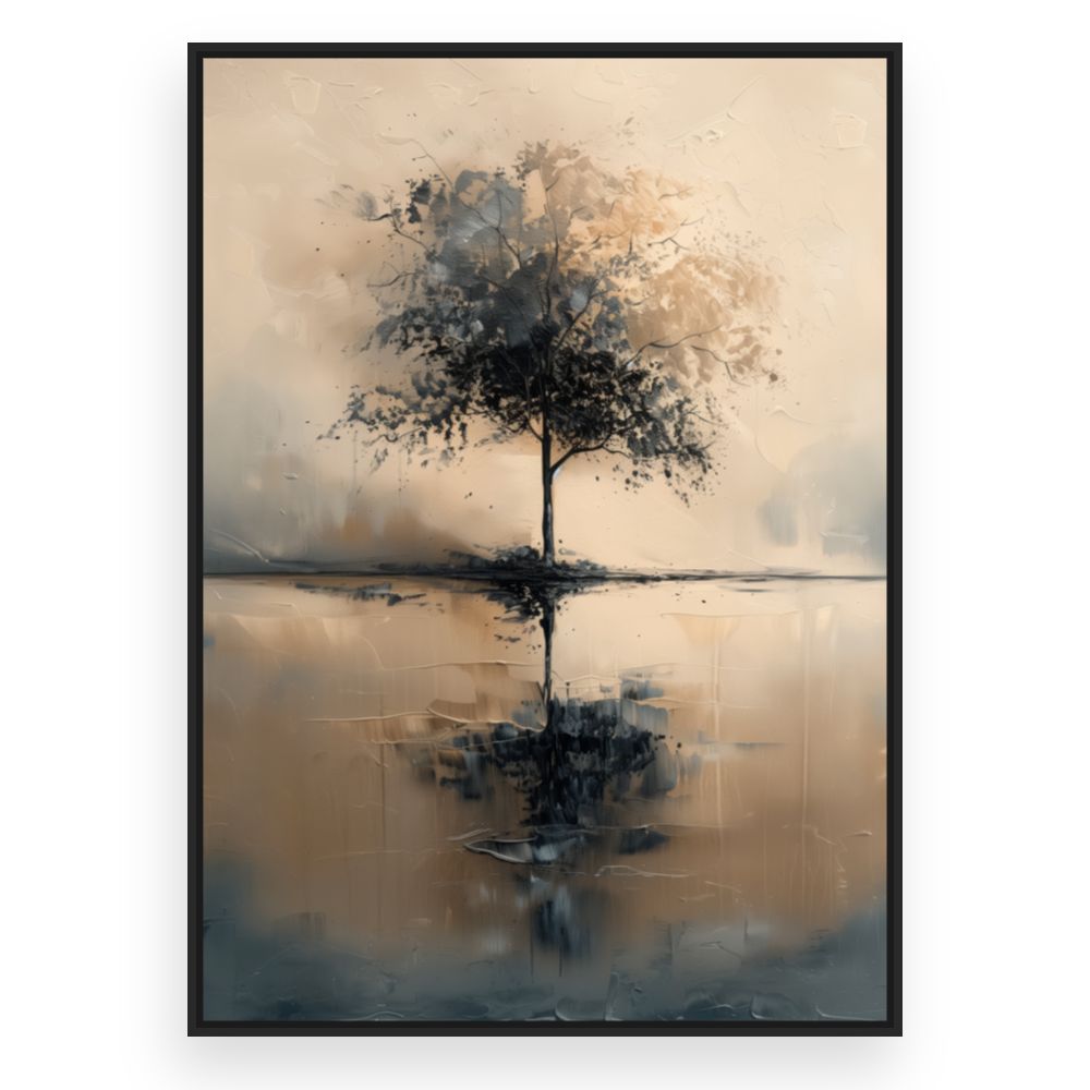 Toile Arbre reflété – toile cadre noir (slide 3)