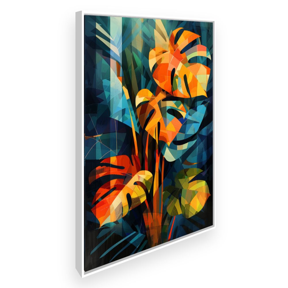 Toile Feuillage vibrant – toile cadre blanc (slide 2)