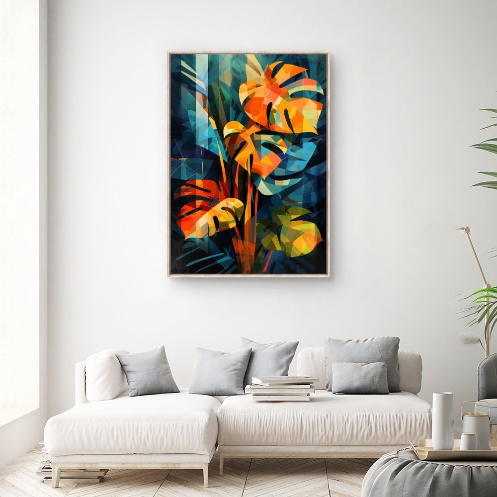 Toile "Feuillage vibrant"