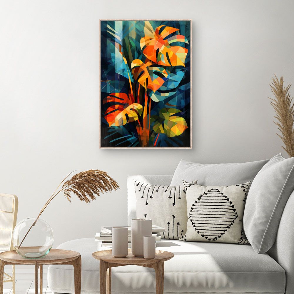 Toile Feuillage vibrant – toile cadre naturel (slide 1, 60×90)