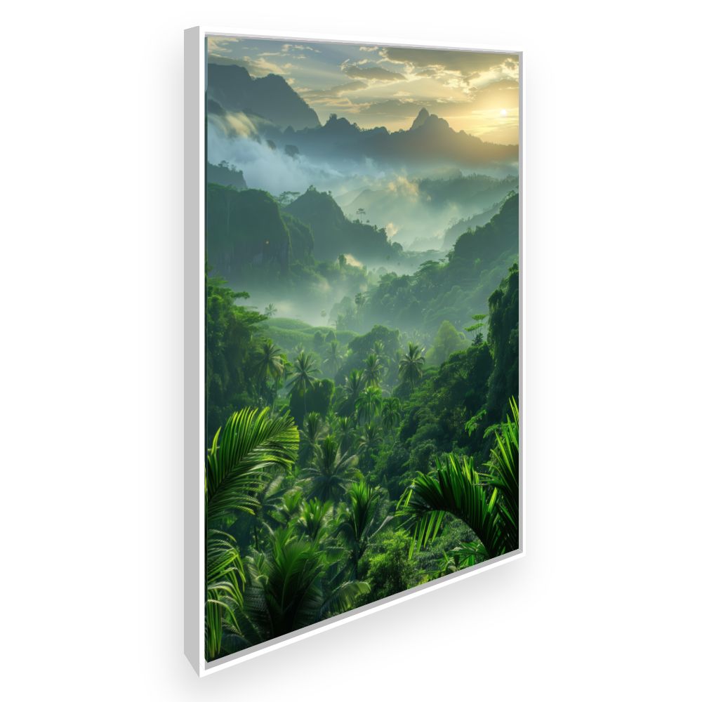 Toile Jungle luxuriante – toile cadre blanc (slide 2)