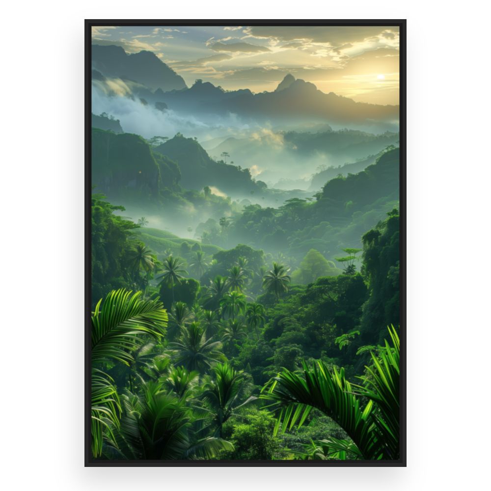 Toile Jungle luxuriante – toile cadre noir (slide 3)