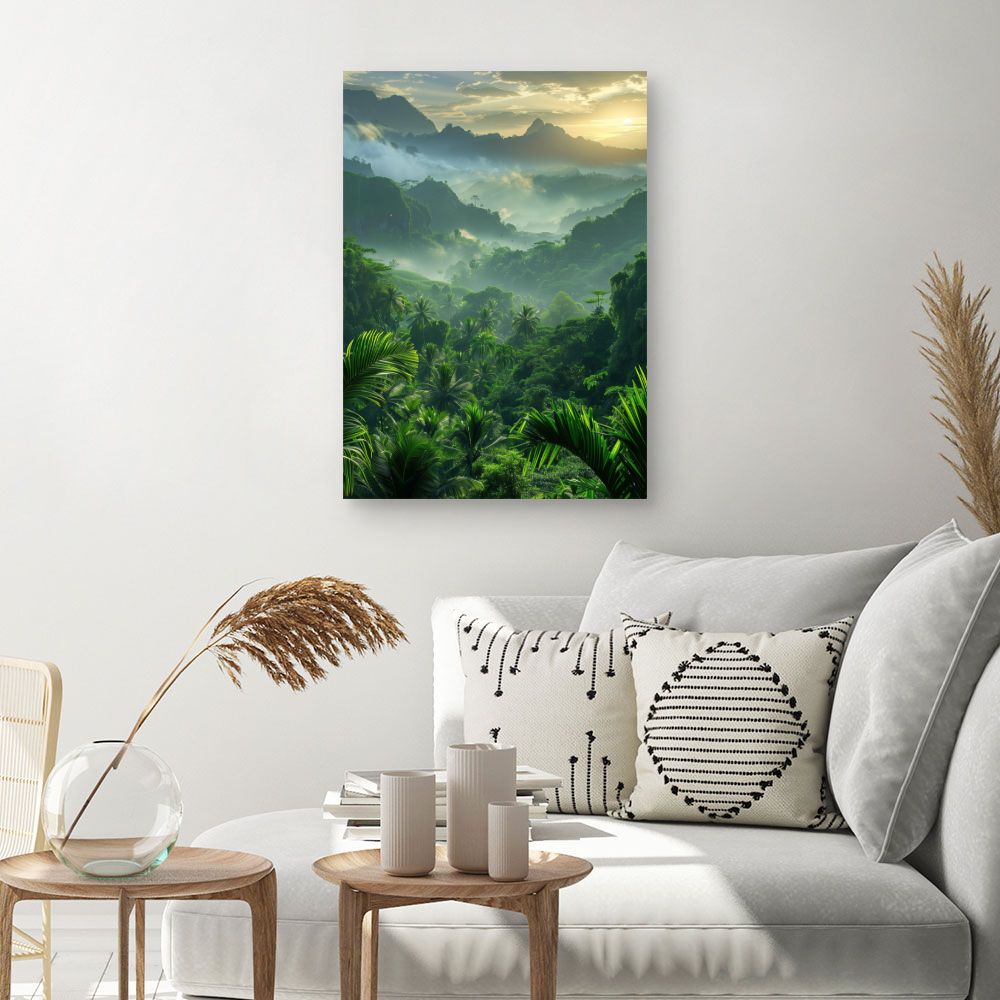 Schilderij "Weelderige jungle"