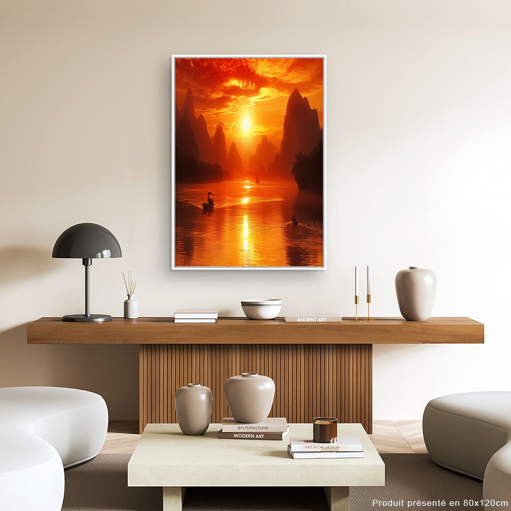 Schilderij "Betoverende zonsondergang"