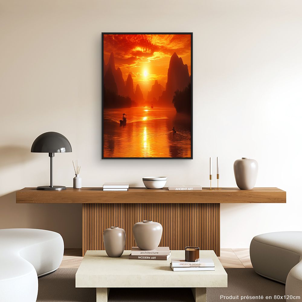 Schilderij "Betoverende zonsondergang"