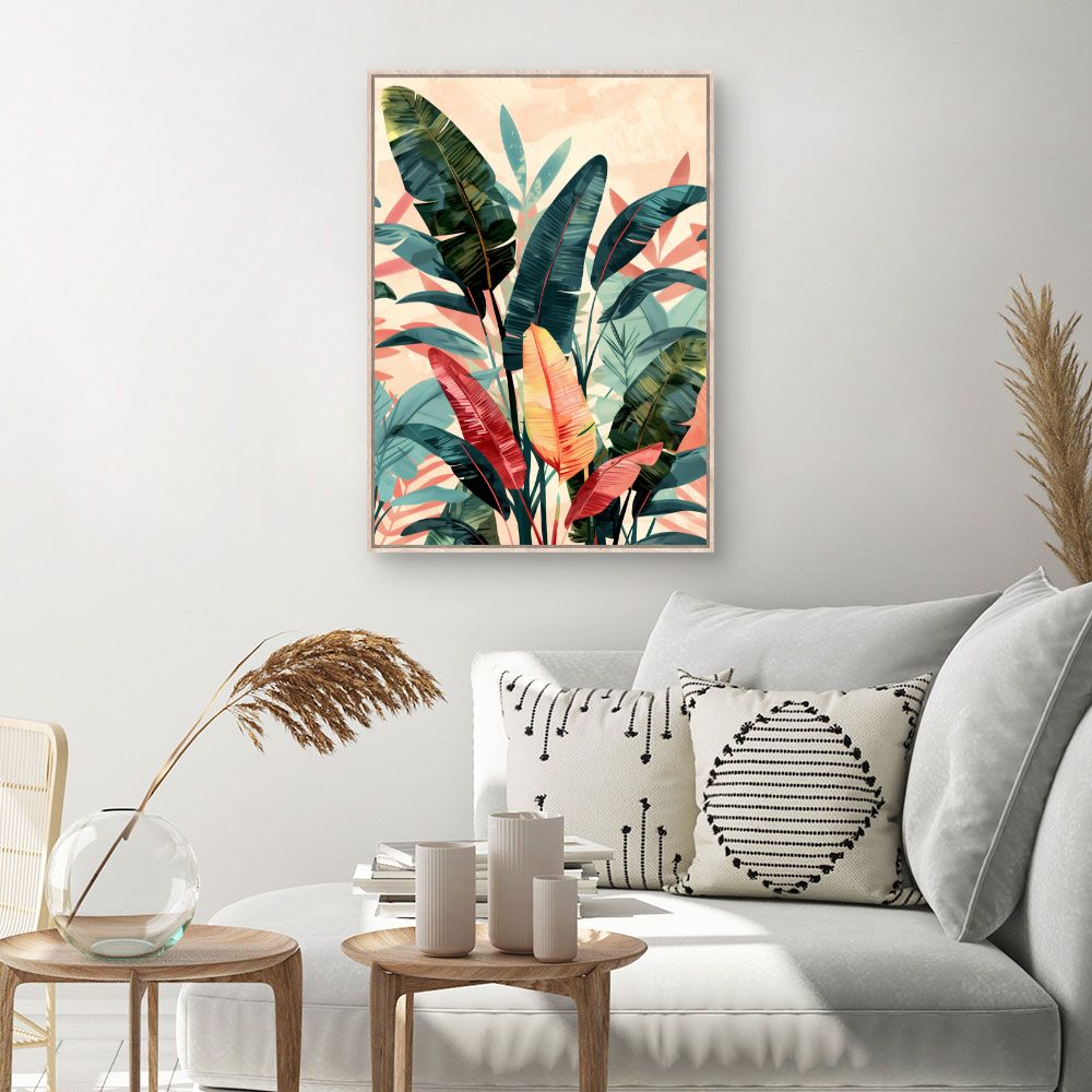 Toile Tropical luxuriant – toile cadre naturel (slide 1, 60×90)