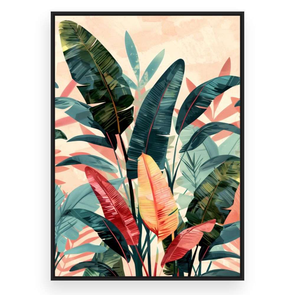 Toile Tropical luxuriant – toile cadre noir (slide 3)