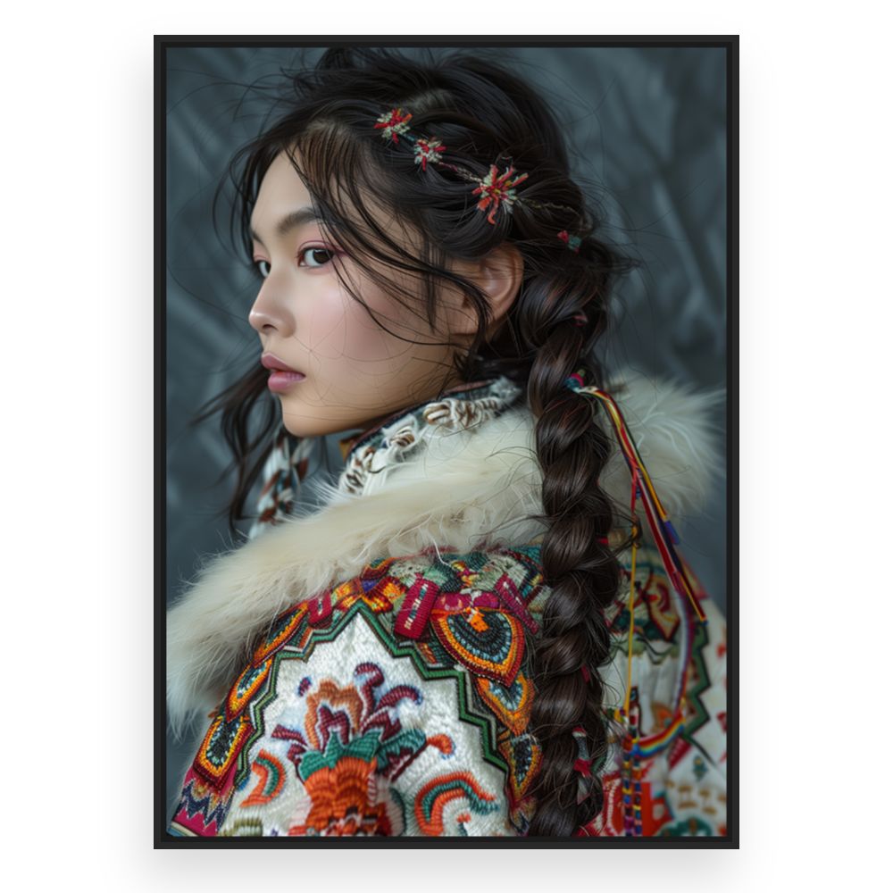 Toile Élégance bohème – toile cadre noir (slide 3)