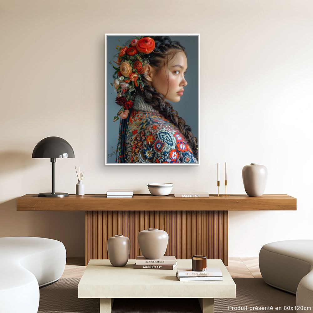 Toile "Élégance florale vibrante"