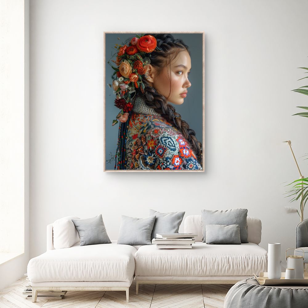Toile "Élégance florale vibrante"