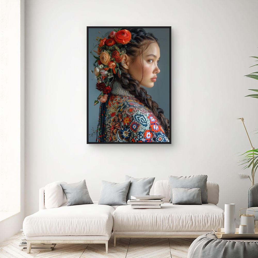 Toile "Élégance florale vibrante"