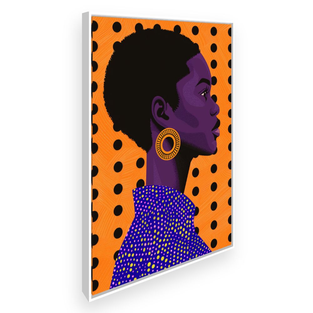 Toile Portrait vibrant – toile cadre blanc (slide 2)